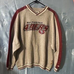 Vintage San Francisco 49ers Gray and Red Sweater 1990